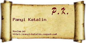 Panyi Katalin névjegykártya